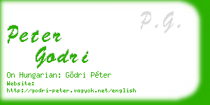 peter godri business card