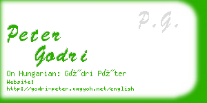 peter godri business card